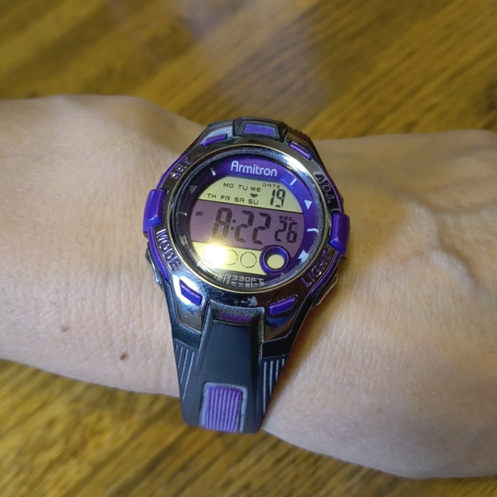 Armitron Purple and Black Digital Watch